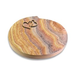 Grabstein Baroque/Rainbow Herzen (Bronze)