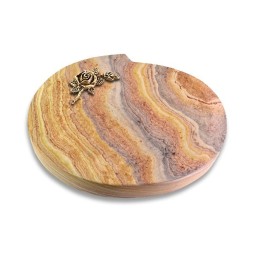 Grabstein Baroque/Rainbow Rose 1 (Bronze)