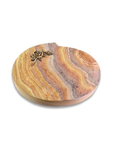 Grabstein Baroque/Rainbow Rose 1 (Bronze)