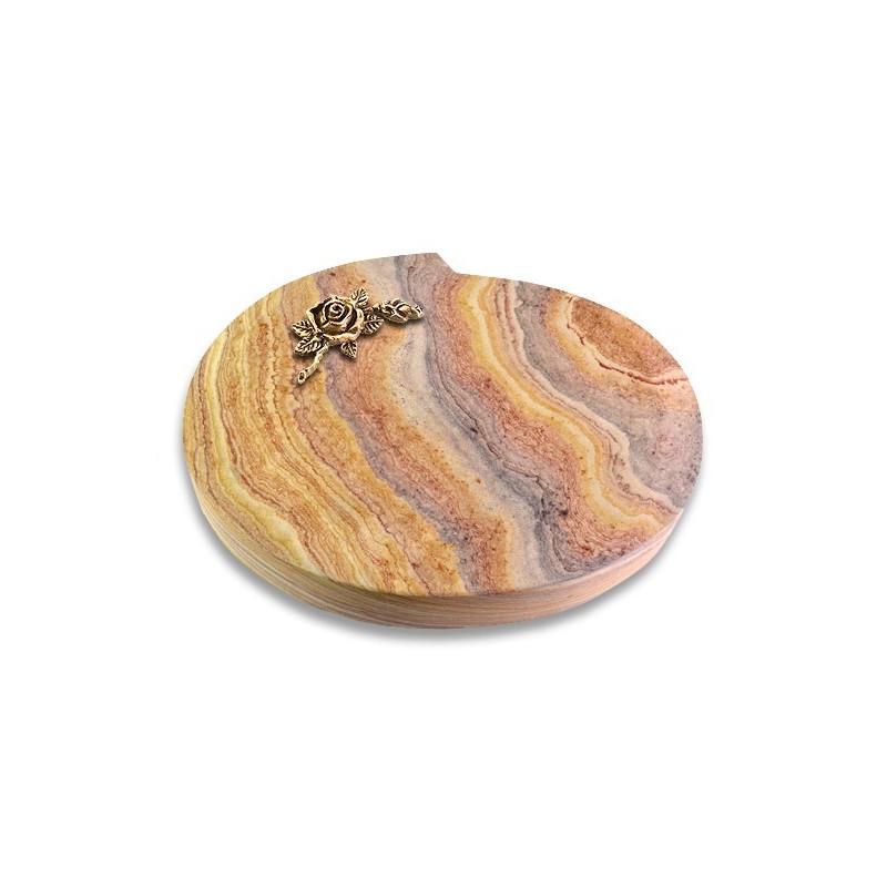 Grabstein Baroque/Rainbow Rose 1 (Bronze)