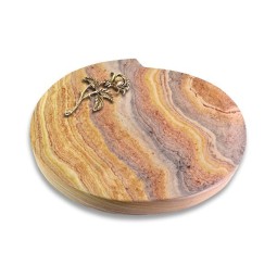 Grabstein Baroque/Rainbow Rose 2 (Bronze)