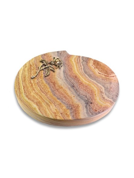 Grabstein Baroque/Rainbow Rose 2 (Bronze)