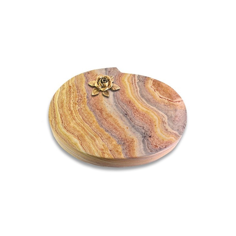 Grabstein Baroque/Rainbow Rose 4 (Bronze)