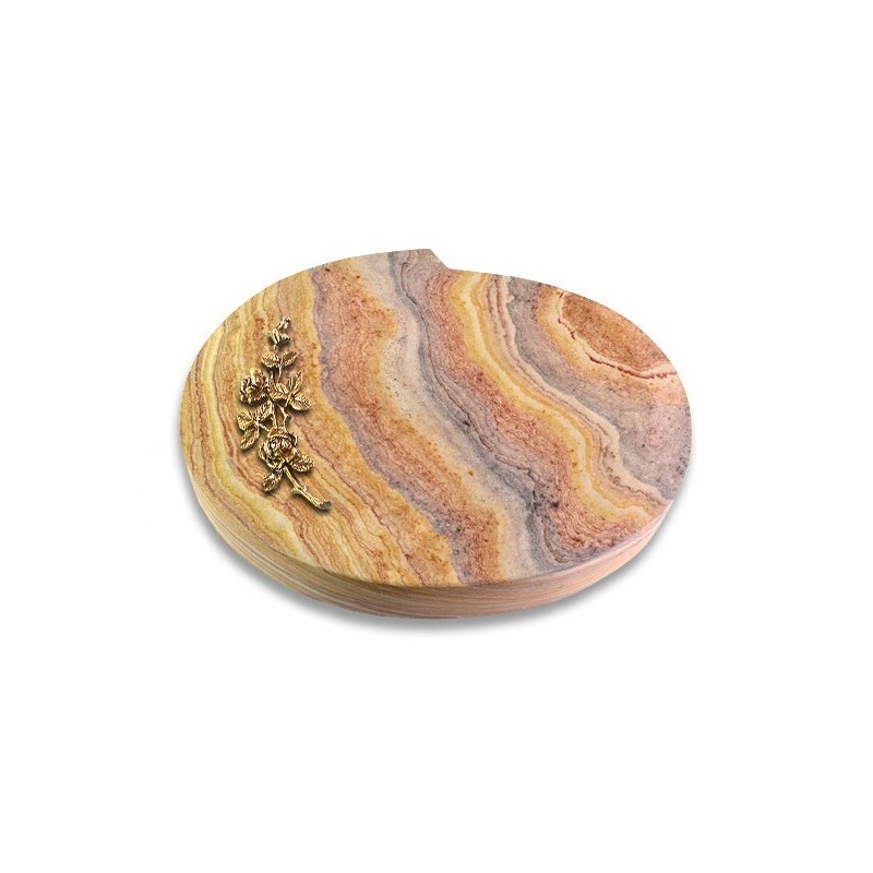 Grabstein Baroque/Rainbow Rose 5 (Bronze)