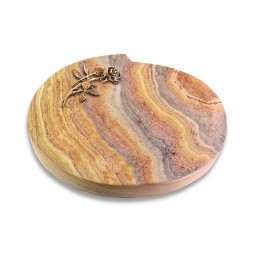 Grabstein Baroque/Rainbow Rose 6 (Bronze)