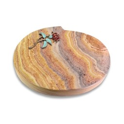 Grabstein Baroque/Rainbow Rose 2 (Color)