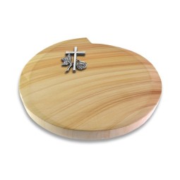 Grabstein Baroque/Woodland Kreuz 1 (Alu)