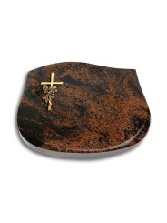 Grabstein Cassiopeia/Aruba Kreuz/Rose (Bronze)