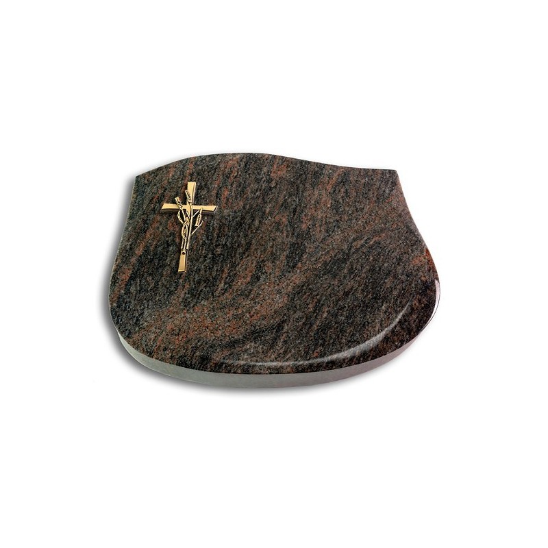 Grabstein Cassiopeia/Himalaya Kreuz/Ähren (Bronze)