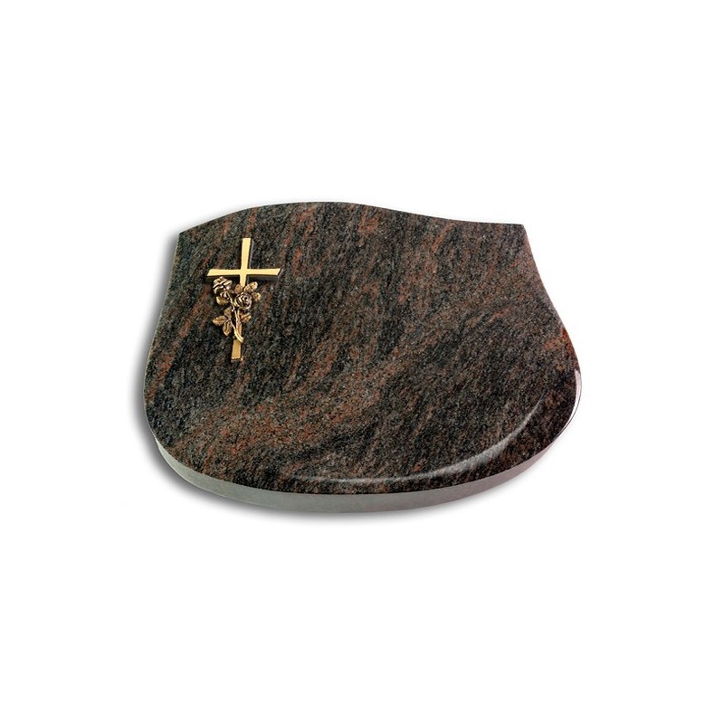Grabstein Cassiopeia/Himalaya Kreuz/Rose (Bronze)