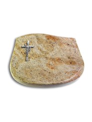Grabstein Cassiopeia/Kashmir Kreuz/Ähren (Alu)