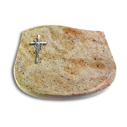 Grabstein Cassiopeia/Kashmir Kreuz/Ähren (Alu)