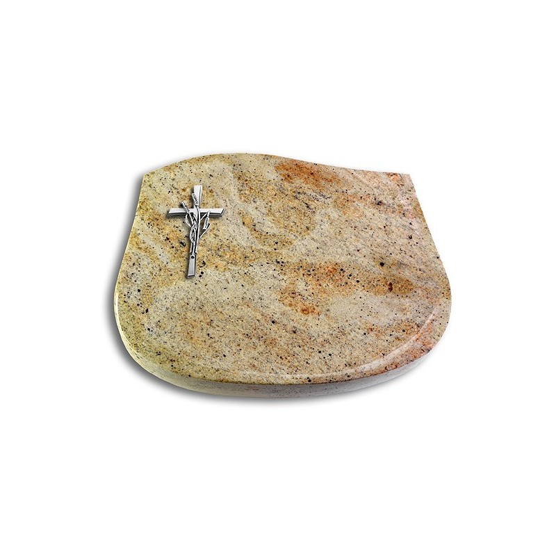 Grabstein Cassiopeia/Kashmir Kreuz/Ähren (Alu)