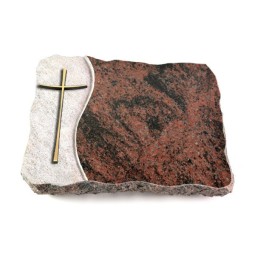 Grabplatte Aruba Wave Kreuz 2 (Bronze)