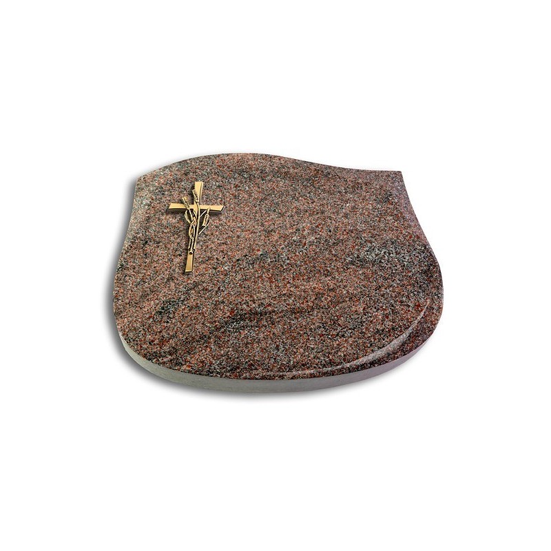Grabstein Cassiopeia/Paradiso Kreuz/Ähren (Bronze)