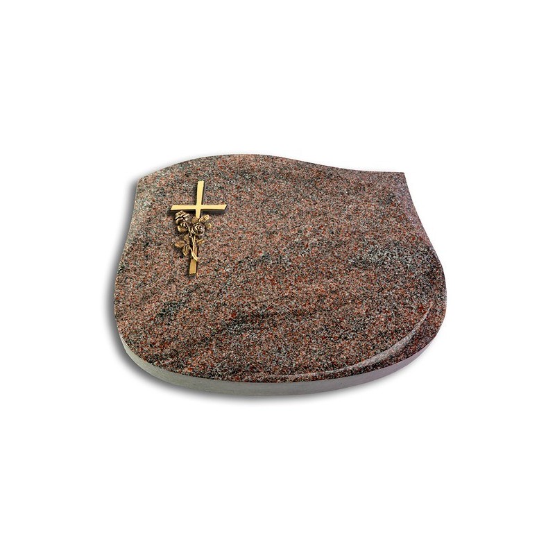 Grabstein Cassiopeia/Paradiso Kreuz/Rose (Bronze)