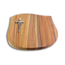 Grabstein Cassiopeia/Rainbow Kreuz/Ähren (Alu)