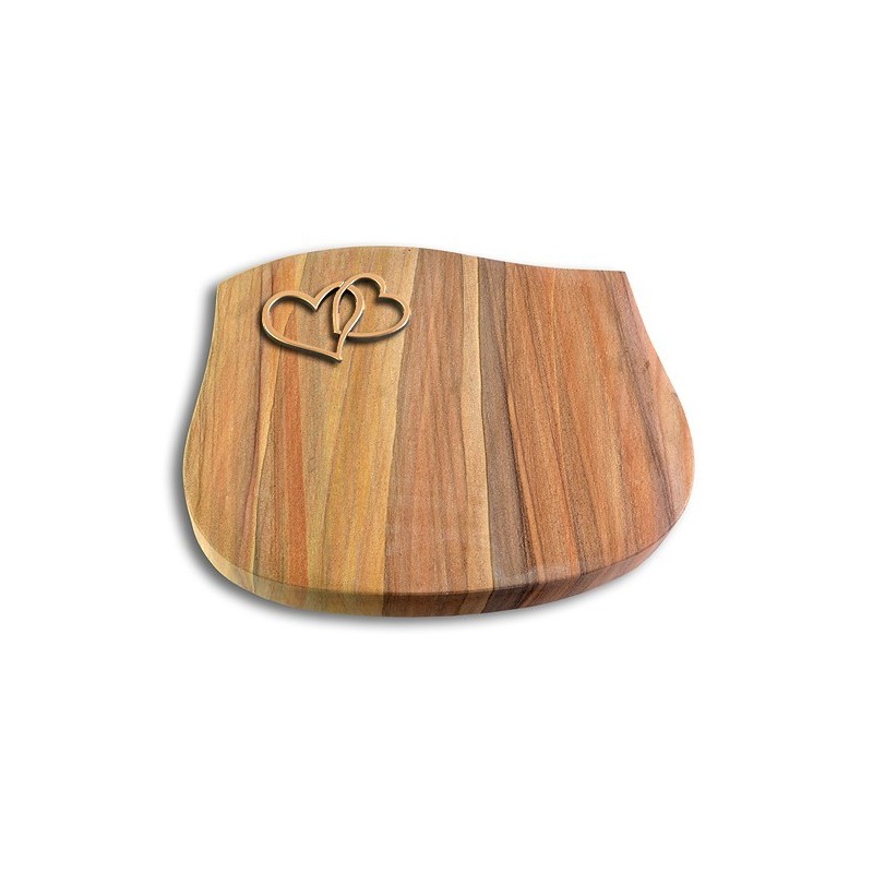 Grabstein Cassiopeia/Rainbow Herzen (Bronze)