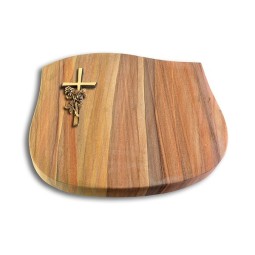 Grabstein Cassiopeia/Rainbow Kreuz/Rose (Bronze)