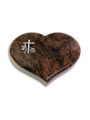 Grabstein Coeur/Aruba Kreuz 1 (Alu)