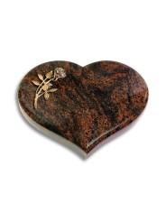 Grabstein Coeur/Aruba Rose 6 (Bronze)
