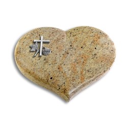 Grabstein Coeur/Kashmir Kreuz 1 (Alu)