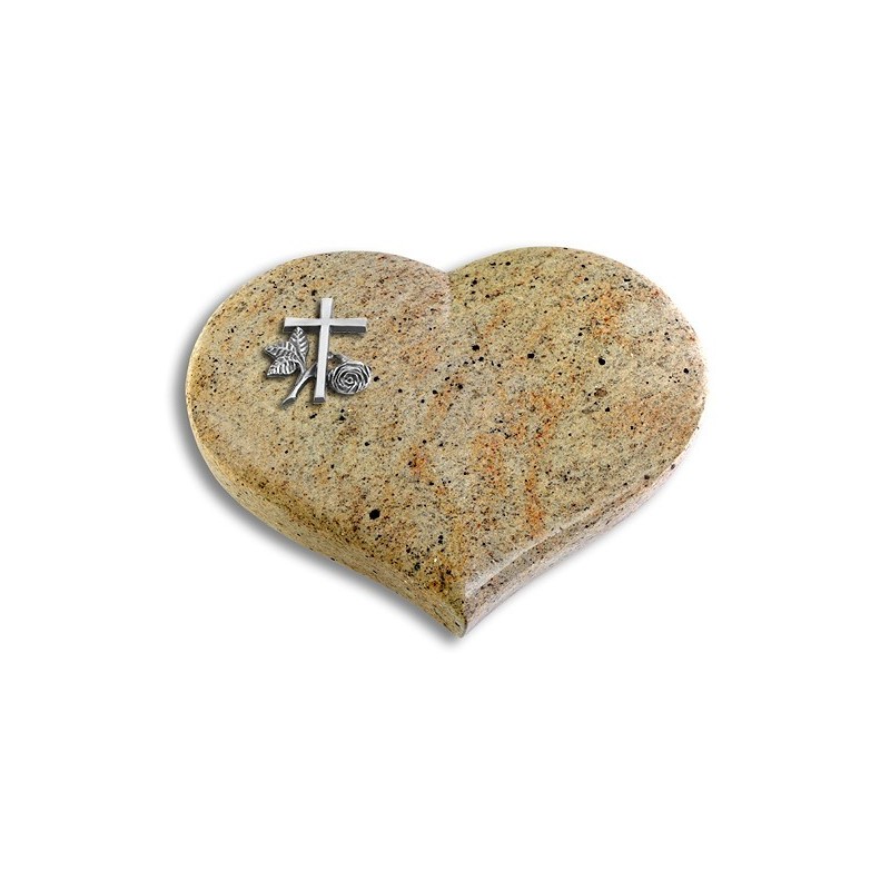 Grabstein Coeur/Kashmir Kreuz 1 (Alu)