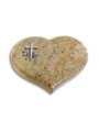 Grabstein Coeur/Kashmir Kreuz 1 (Alu)