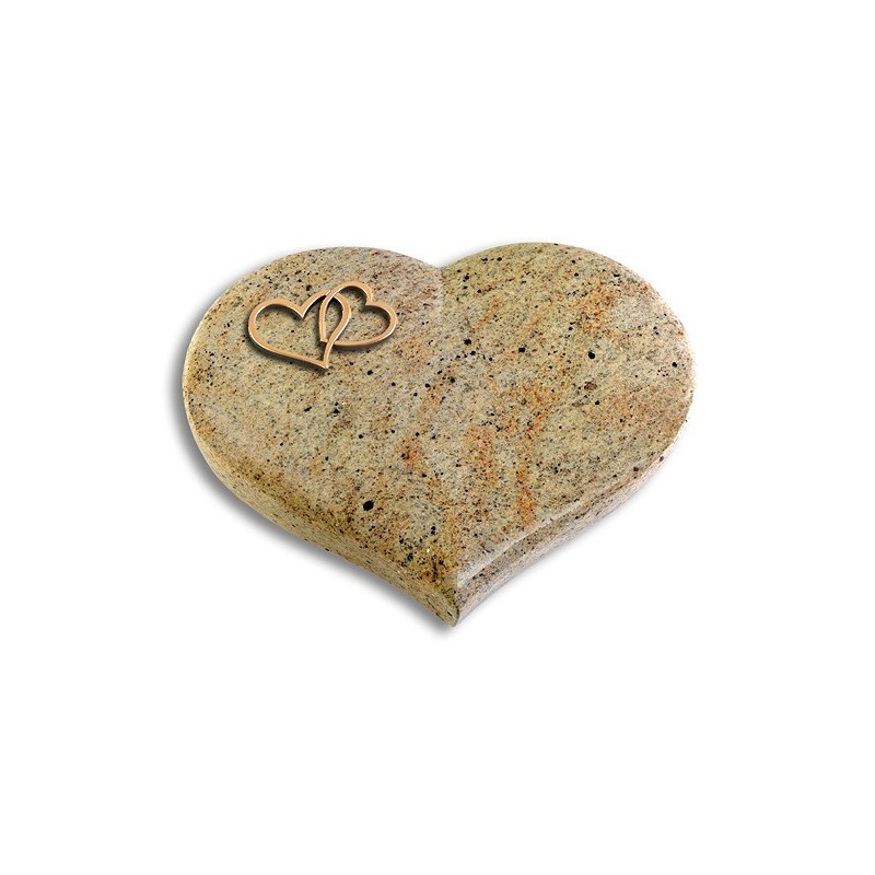 Grabstein Coeur/Kashmir Herzen (Bronze)