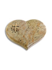 Grabstein Coeur/Kashmir Kreuz 1 (Bronze)