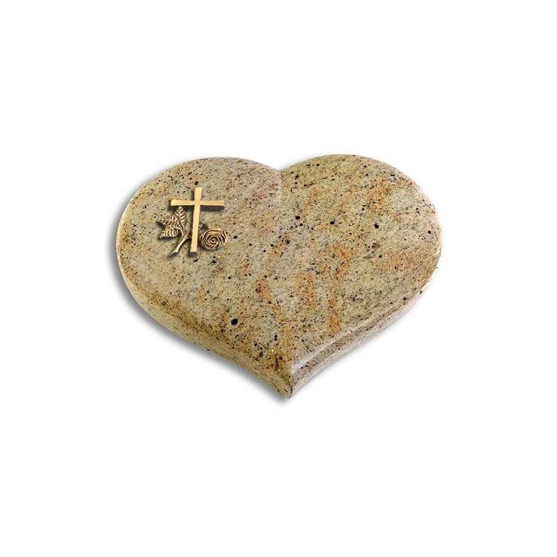 Grabstein Coeur/Kashmir Kreuz 1 (Bronze)