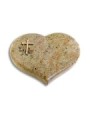 Grabstein Coeur/Kashmir Kreuz 1 (Bronze)