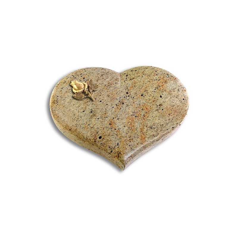 Grabstein Coeur/Kashmir Rose 3 (Bronze)
