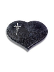 Grabstein Coeur/Orion Kreuz/Ähren (Alu)
