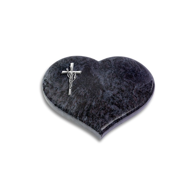 Grabstein Coeur/Orion Kreuz/Ähren (Alu)