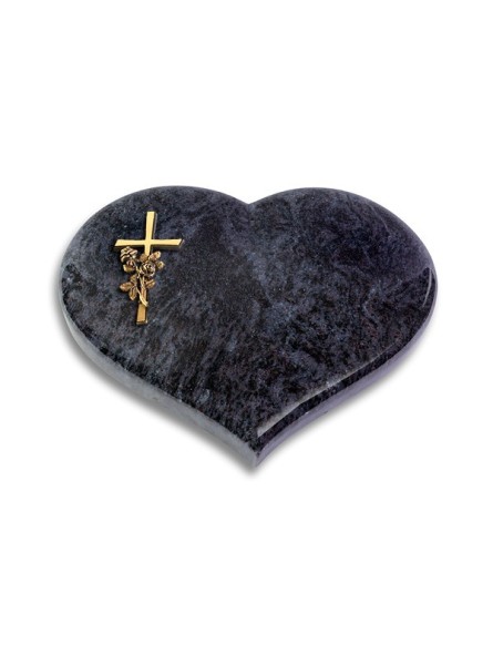 Grabstein Coeur/Orion Kreuz/Rose (Bronze)