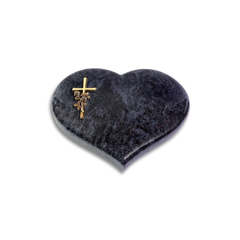 Grabstein Coeur/Orion Kreuz/Rose (Bronze)