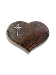 Grabstein Coeur/Paradiso Kreuz/Ähren (Alu)