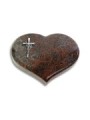 Grabstein Coeur/Paradiso Kreuz/Ähren (Alu)