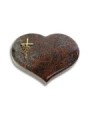 Grabstein Coeur/Paradiso Kreuz/Rose (Bronze)