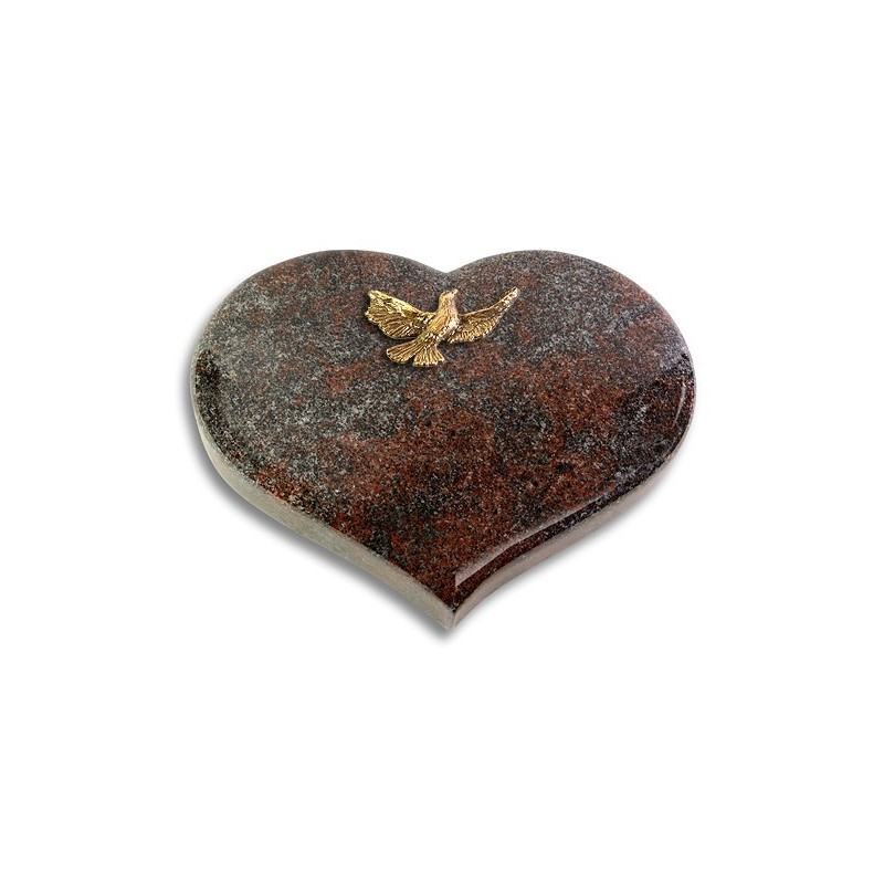 Grabstein Coeur/Paradiso Taube (Bronze)