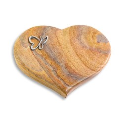 Grabstein Coeur/Rainbow Papillon (Alu)