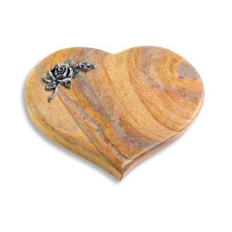 Grabstein Coeur/Rainbow Rose 1 (Alu)