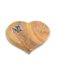 Grabstein Coeur/Rainbow Rose 4 (Alu)