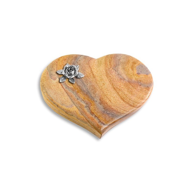Grabstein Coeur/Rainbow Rose 4 (Alu)