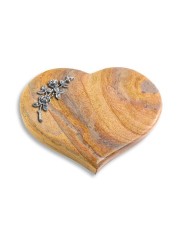 Grabstein Coeur/Rainbow Rose 5 (Alu)