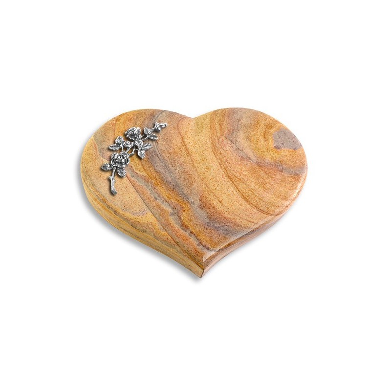 Grabstein Coeur/Rainbow Rose 5 (Alu)