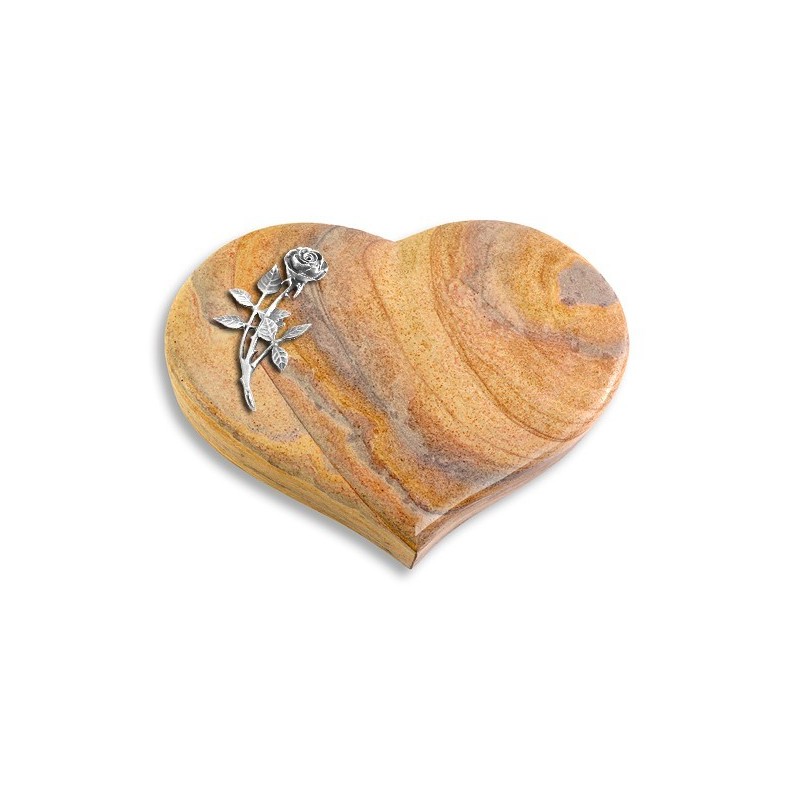 Grabstein Coeur/Rainbow Rose 6 (Alu)