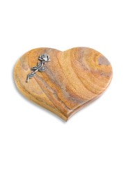 Grabstein Coeur/Rainbow Rose 7 (Alu)