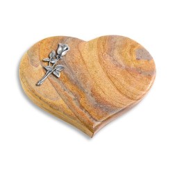 Grabstein Coeur/Rainbow Rose 8 (Alu)